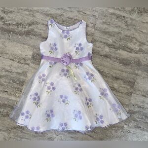 Youngland Girls Purple and Flower Dress